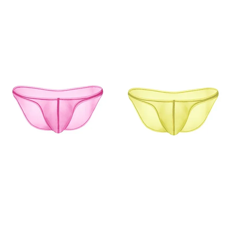 Ropa interior para hombre, bragas triangulares transparentes de seda de hielo delicadas, calzoncillos de cintura baja con personalidad — image 20