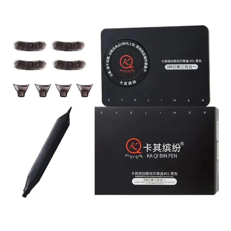 3 σε 1 Lower Eyelash Stamp Eyeliner & Beauty Mole Stamp Set 3s Fast Application Αδιάβροχα Εργαλεία Μακιγιάζ ματιών