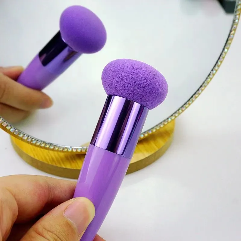 Mushroom Head Makeup Brushes Powder Puff Cosmetic Sponge with Handle Women Fashion Professional Makeup Beauty Tools — image 2