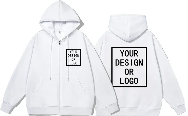 Personaliza tu propio diseño de marca, logotipo/imagen personalizada, sudaderas con capucha con cremallera DIY para hombres y mujeres, sudadera informal con capucha, nuevo jersey