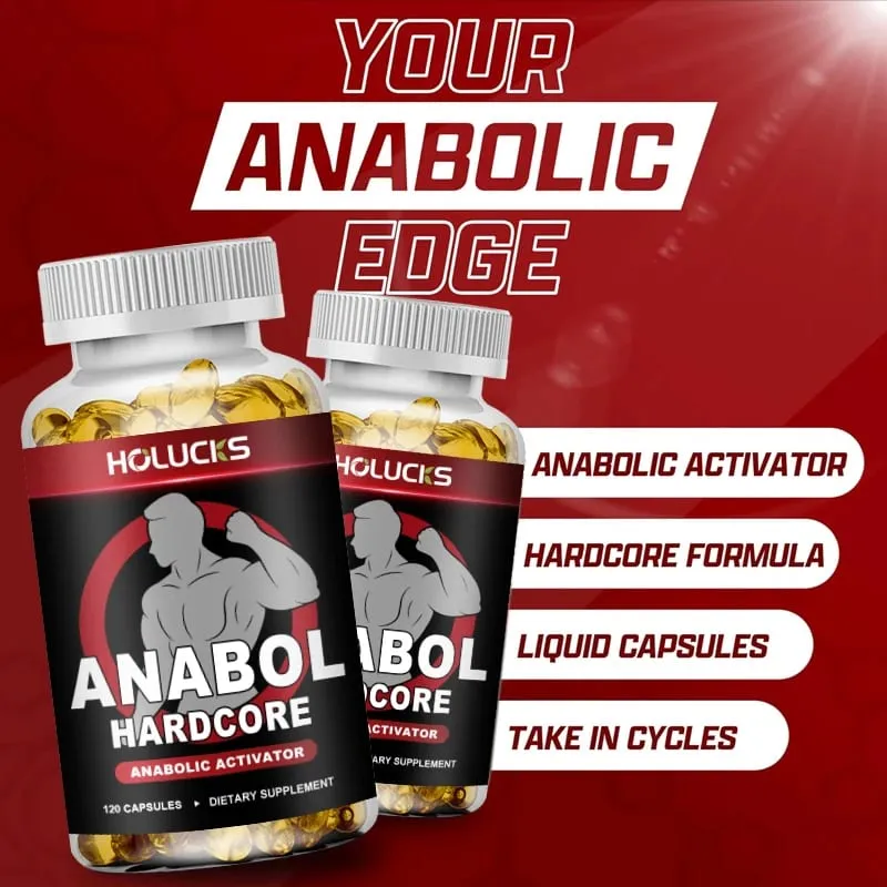 Anabol Hardcore Supplement Boost Workout Energy Muscle Growth & Protein Synthesis Balances Men Hormones
