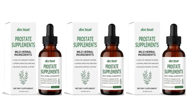 Docteat Prostate Support Liquid Drops Saw Palmetto Nettle Root Εκχύλισμα σπόρων κολοκύθας Ανδρική καθημερινή ευεξία 60ml 2 fl oz 30 ημέρες
