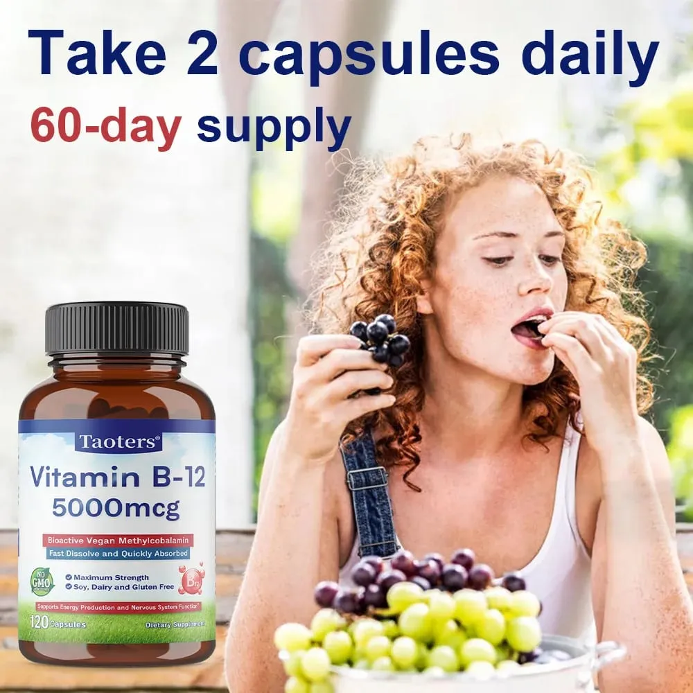 Vitamin B12 5000 Mcg - Extra Strength - Supplement for Supporting Energy Levels Mental Clarity Nervous System Health — image 6