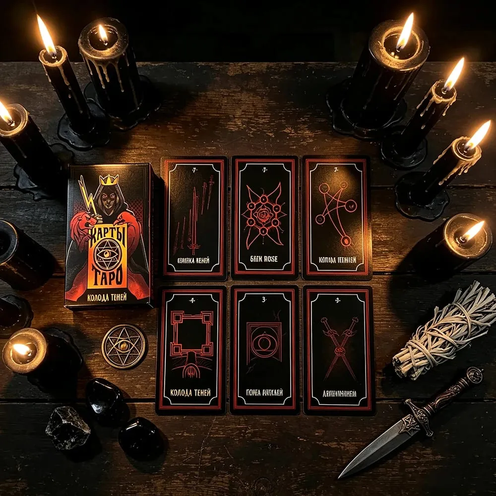 Ρωσική έκδοση Κάρτες Ταρώ A 78 Τράπουλες Fate Divination Cards Παιχνίδι Επιτραπέζιο παιχνίδι με οδηγό για αρχάριους Δώρα αποκριών — image 3