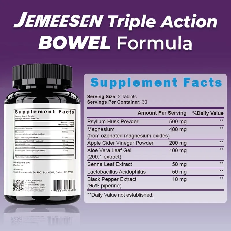Dietary Supplements with Psyllium Husk Powder Magnesium Apple Cider Vinegar Powder Promote Gastrointestinal Health — image 3