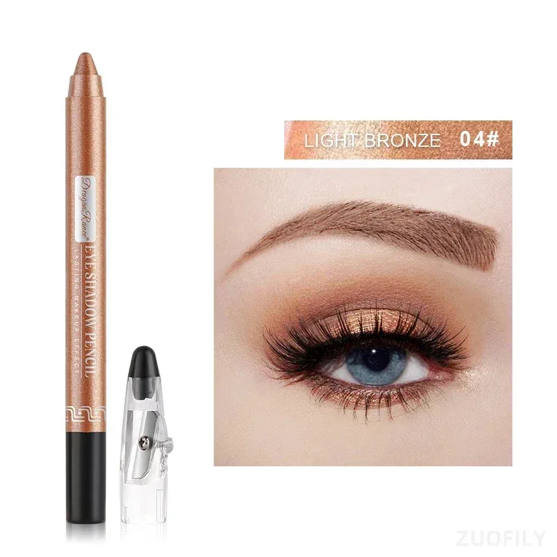 12Colors Glitter Eyeshadow Pen μακράς διαρκείας Matte Eye Shadow Palette Shiny highlighter Silver Purple Eyeliner Pencil Cosmetics