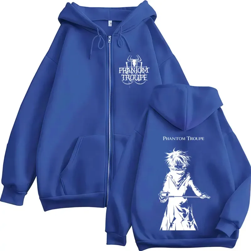 Anime Hunter x Hunter Feitan Portor Zipper Hoodies Men Women Clothing Oversized Fleece Zip Up Hooded Sweatshirts Coat Streetwear