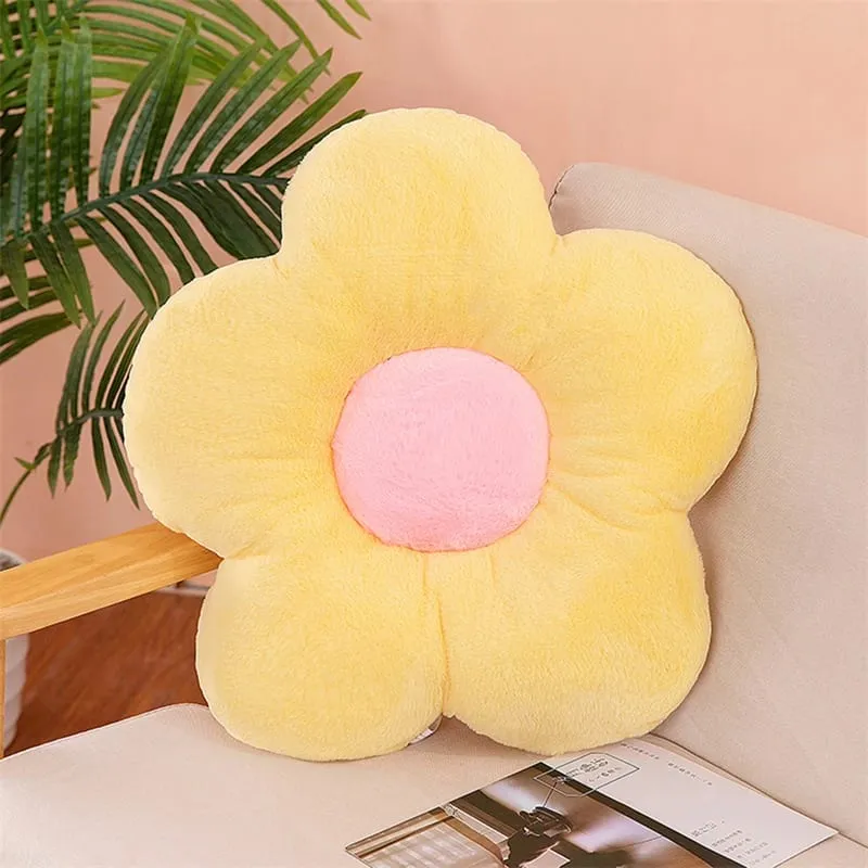 Πρακτικό 35cm Kawaii Πολύχρωμο Μαξιλάρι Λουλούδι Μαξιλάρι Μαλακό Ηλίανθο Ματ γεμιστό καναπέ-κρεβάτι Δώρα για στολισμό πλάτης ύπνου — image 16