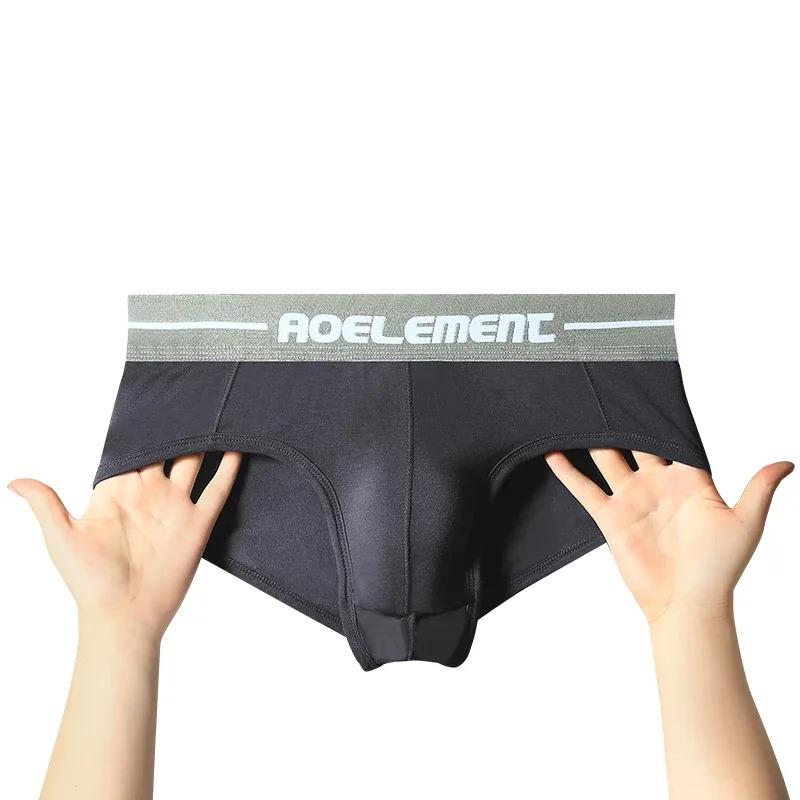 1pc Modal capsule lift U convex men's underwear bullet separate ice silk capsule pouch briefs — image 5