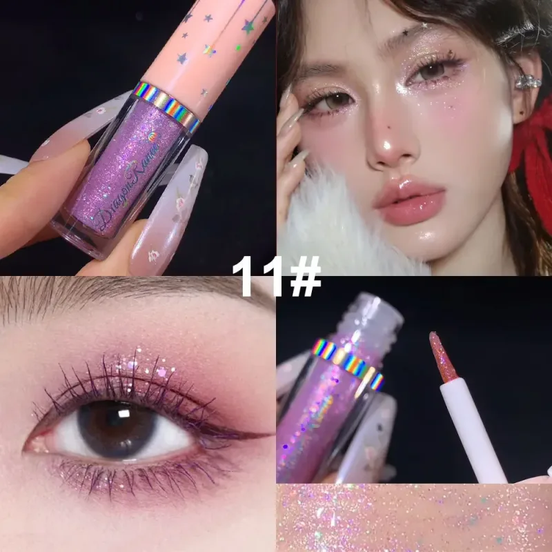 Blue Sequins Liquid Eyeshdaow Glitter Gel Fényes fémes szemceruza Pen Diamond Shimmer Vízálló Eye Beauty Party Smink eszköz — image 17