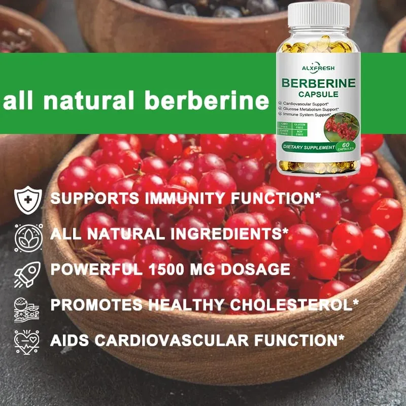 A berberin kapszulák támogatják a szájüregi gyulladást, bélfertőzést, vércukorszintet, lipid szabályozást, szív- és érrendszeri és antioxidáns hatású — image 6