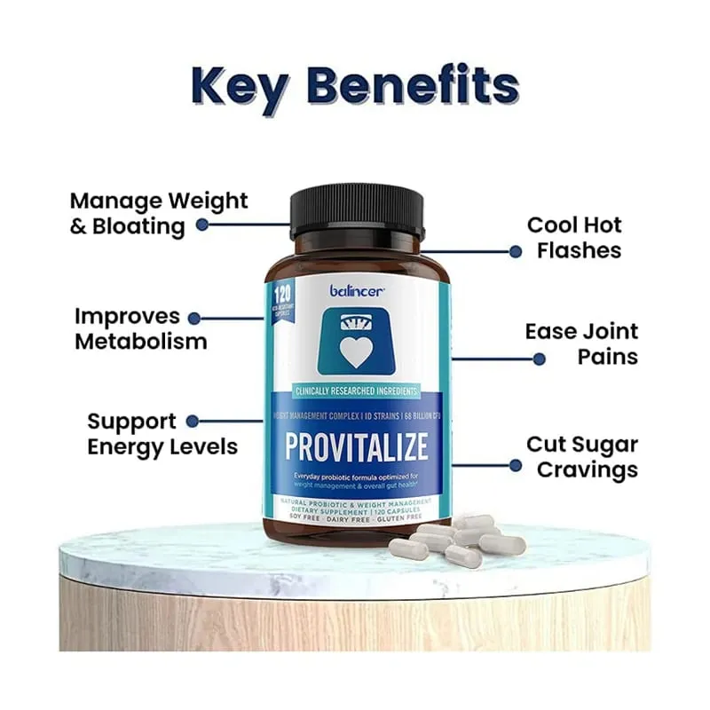 Provitalize Capsules - Γυναικεία προβιοτικά + Moringa Weight Management Immune Health & Gut Health Support 30/60/120 Caps — image 6