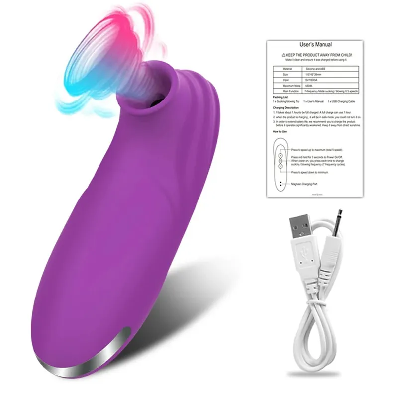 Clit Sucker Vibrator Vacuum Sucking Vibrating Clitoris Nipples Stimulator Θηλυκός αυνανιστής Είδη για ενήλικες Παιχνίδι σεξ για γυναίκες — image 12
