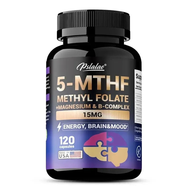 5-MTHF metilfolát-kiegészítő – Javítja a memória fókuszát és tisztaságát, fokozza a kognitív funkciókat energia Az agy és a hangulat támogatása