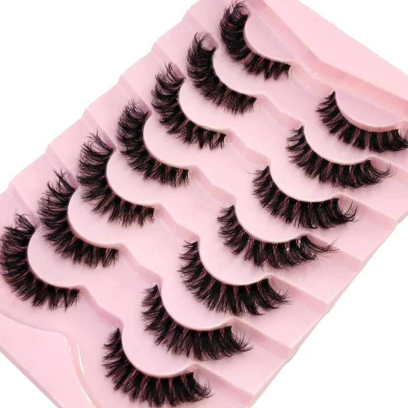 Fluffy Lashes Mink False Eyelashes Thick Cat Eye Makeup Long Natural Volume 3d Eyelashes Extension Χονδρική Βιζόν Βλεφαρίδες