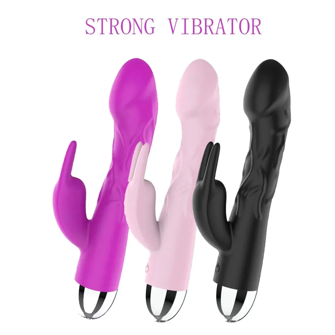 Silicone Rabbit Vibrator - Dual Stimulation G-Spot Clitoral Vibrator for Women Powerful Pleasure — image 5