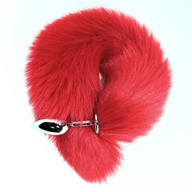 Sex Sm Props Metal Anal Plug Solid Color Fox Tail Anal Plug Backyard Development Training Plug Anal Toys Expand The Anus