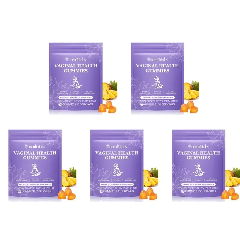 Acentiallabs Vaginal Health Gummies με Bacillus Coagulans και βιταμίνη C Υποστηρίζει την άμυνα του ανοσοποιητικού και το PH Balance 60 Gummies