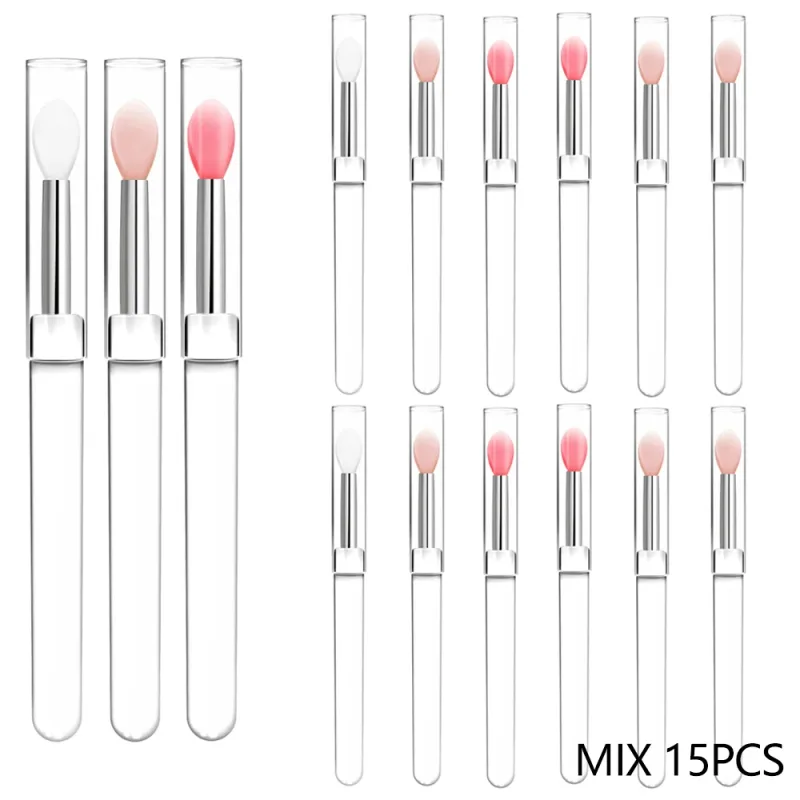 3/15 PCS Silicone Lip Mask Applicator Reusable Lip Brush Transparent Lipstick Tool For Lip Gloss Eyeshadow Brushes Εργαλεία μακιγιάζ