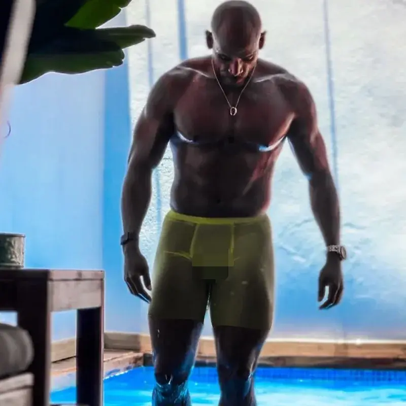 Biancheria intima da uomo ultrasottile da 0,01 mm Boxer lunghi Pantaloncini di raffreddamento in seta di ghiaccio trasparente Mutande fitness da palestra Slip a rete senza cuciture — image 11