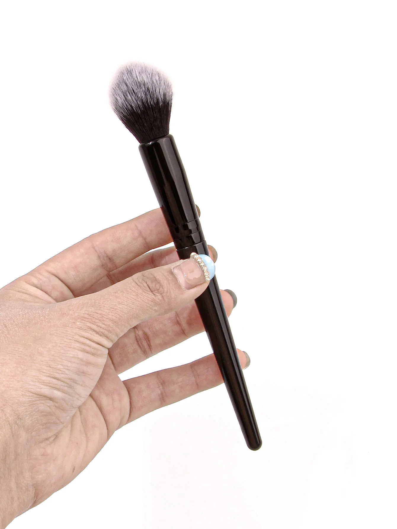 Pêssego coração blush escova em pó blush creme líquido blush pincéis de maquiagem plana pequena precisa blush escova ferramentas de maquiagem