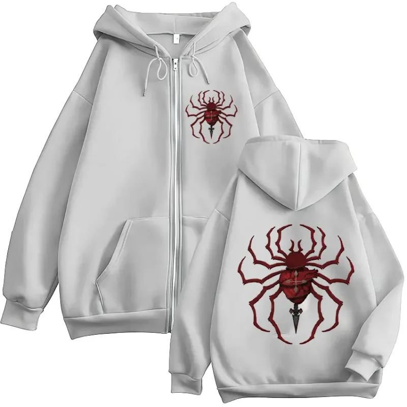 Anime Hunter X Hunter Phantom Troupe Spider Logo Zipper Hoodies Herren Zip Up Kapuzenpullover Langarm Pullover Jacken — image 7