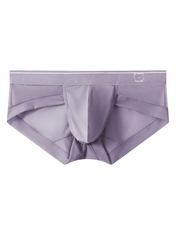 Light Sky Blue Ice Silk Men Low Rise Briefs Ultra Thin Mesh Breathable U Convex Pouch Soft Summer Cool Male Underpants — image 11
