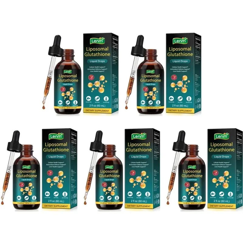 Lenm Liposomal Glutathione Liquid Drops για Αντιοξειδωτική κυτταρική και ηπατική υποστήριξη με NAC Vitamin C Γεύση Φράουλα 60 mL — image 11