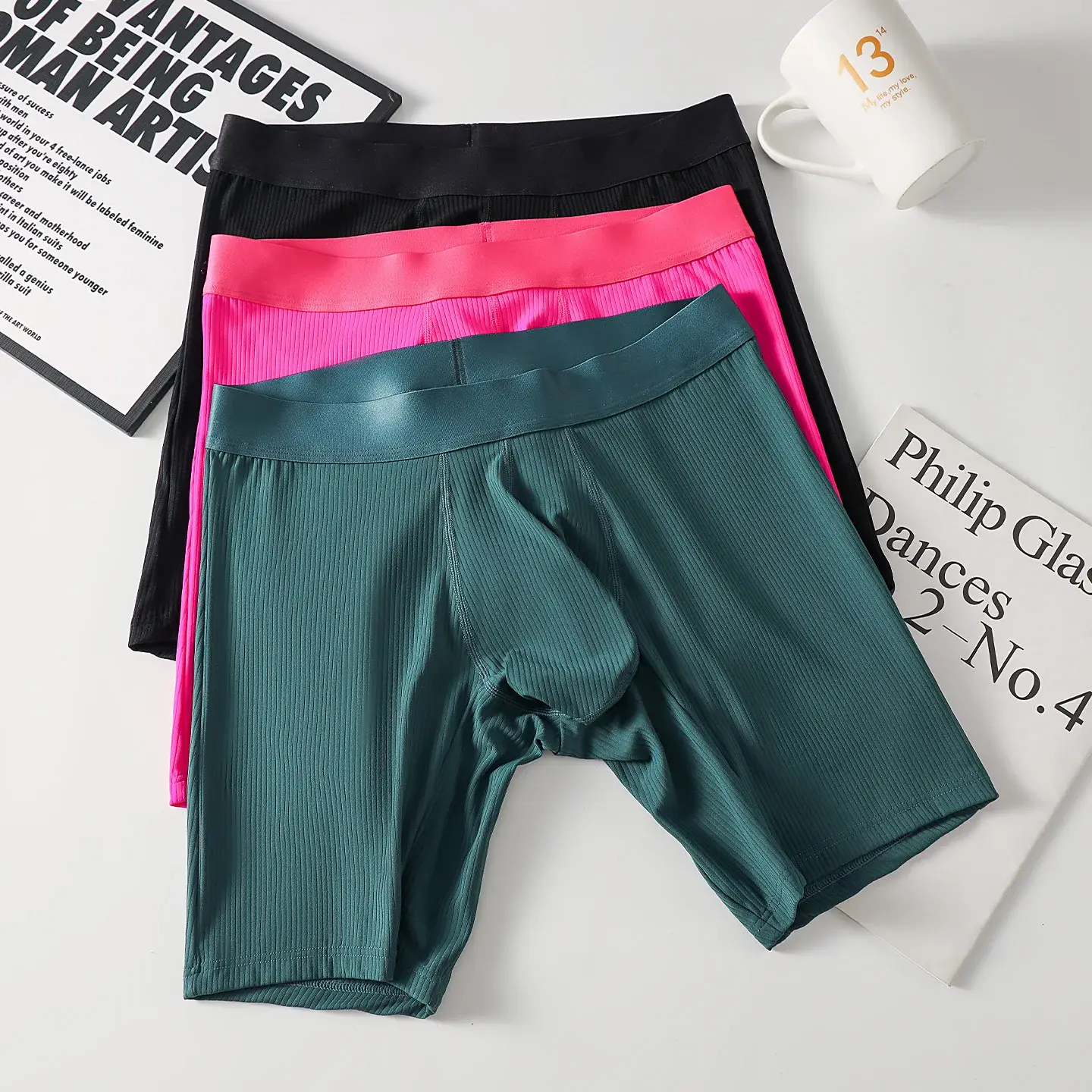 Mens Underwear Boxer Shorts Hombre Soft Nylon Panites Man Breathable U Convex Pouch Extended Underpant Male Trunks Cueca L-XXL — image 6