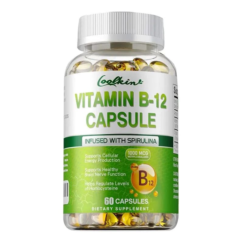 Vitamin B12 Capsules - Methylcobalamin Supplement for Mind Energy Brain Mood Heart Support