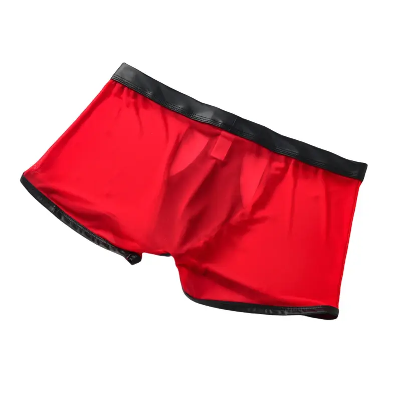Men's Panties Male Buttons Underpants Man Sexy Mesh Shorts Boxers Underwear Breathable Ropa Interior Hombre Boxershorts for Men — image 2