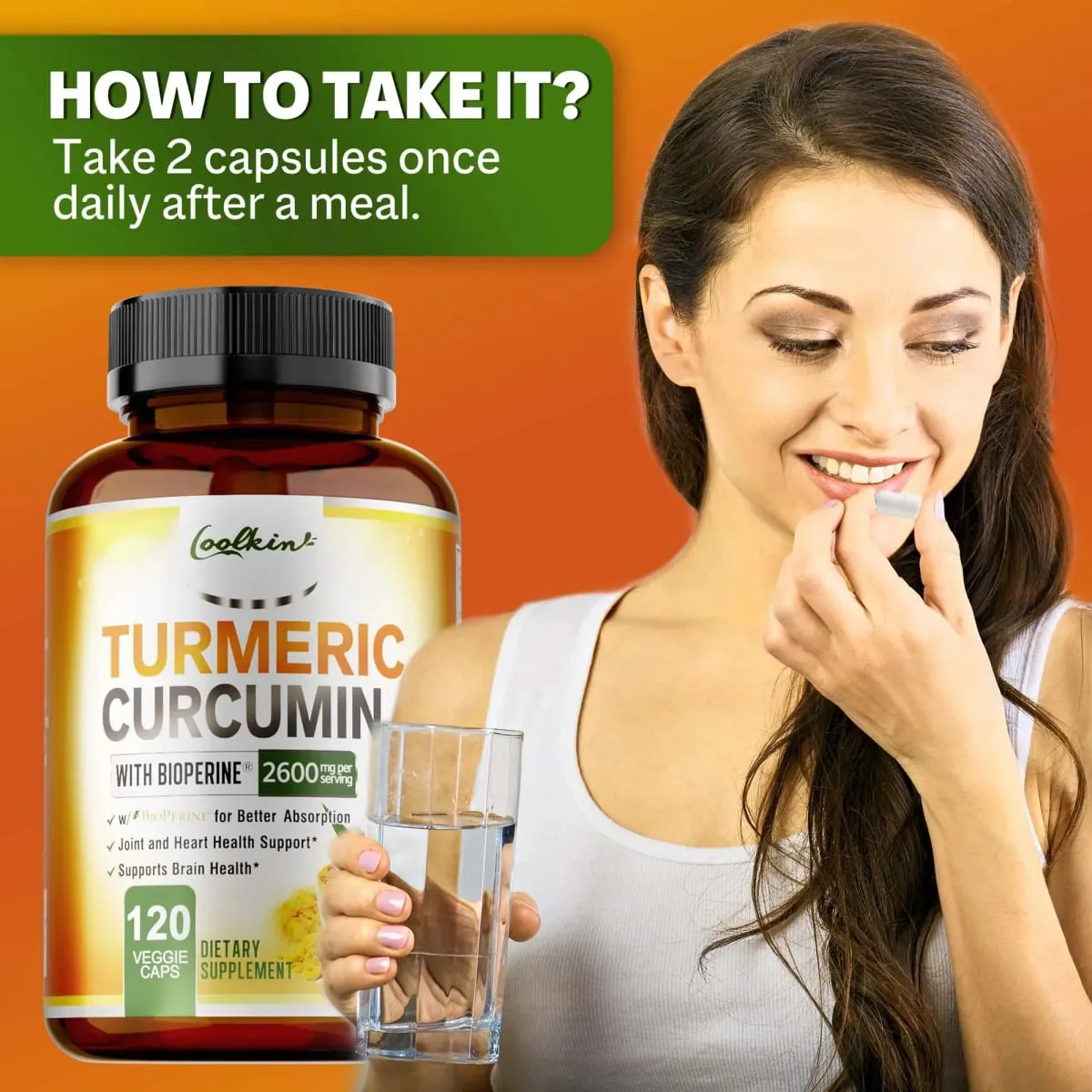 Turmeric Curcumin Capsules - with Black Pepper - Helps Joint Antioxidant & Immune System Anti-Inflammatory — image 5