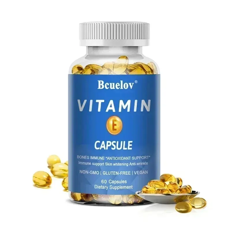 Bcuelov Vitamin E Softgels Antioxidant Supplements Easily Absorbed - Supports Skin Heart & Immune Health Capsules Non-GMO — image 8