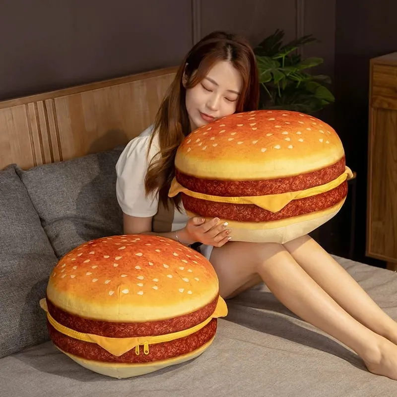 Νέο Creative Burger Λούτρινο Παιχνίδι Μαλακό Μαξιλάρι Μαξιλάρι Μαξιλάρι Χάμπουργκερ Καρέκλα Μαξιλάρι για αγόρια κορίτσια Παιδιά Δώρο γενεθλίων