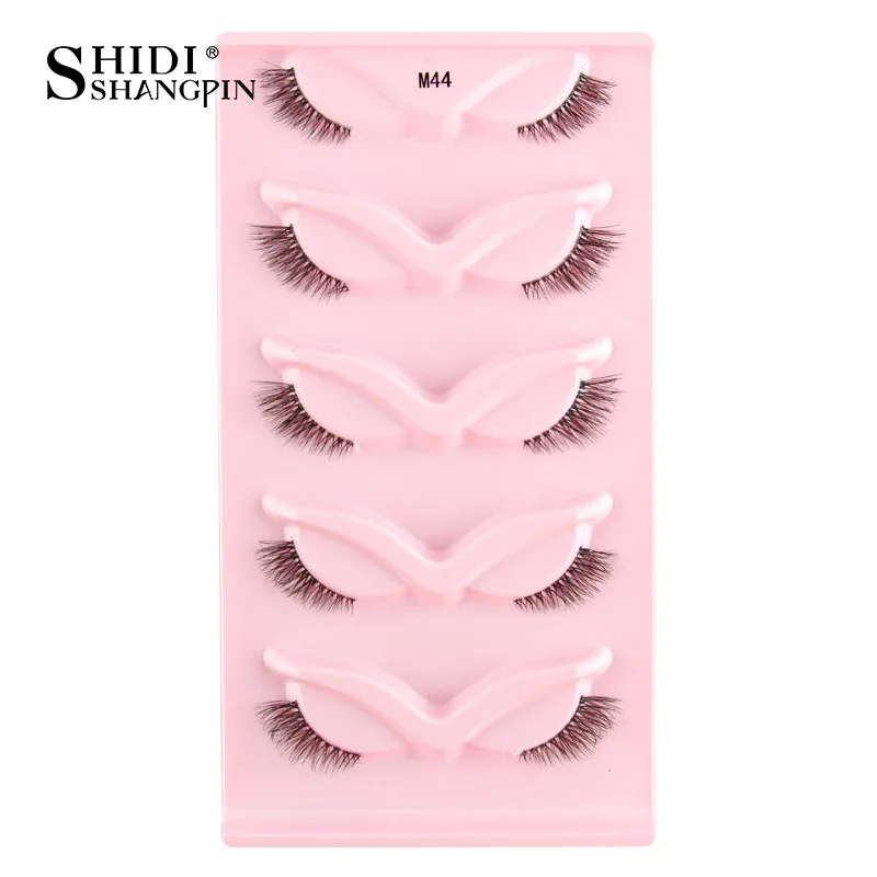 Half Lashes Cat Eye Lashes 3D Natural Finged End Eye Elong Lashes Fox Eye Lashes Faux Mink Lashes Μακιγιάζ — image 10