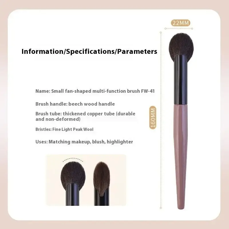 【1 τεμ. Small Fan Shape Blusher Brush Powder Blush Cream Liquid Blush Brushes Makeup Precise Blush Brush Brush Tools Makeup】