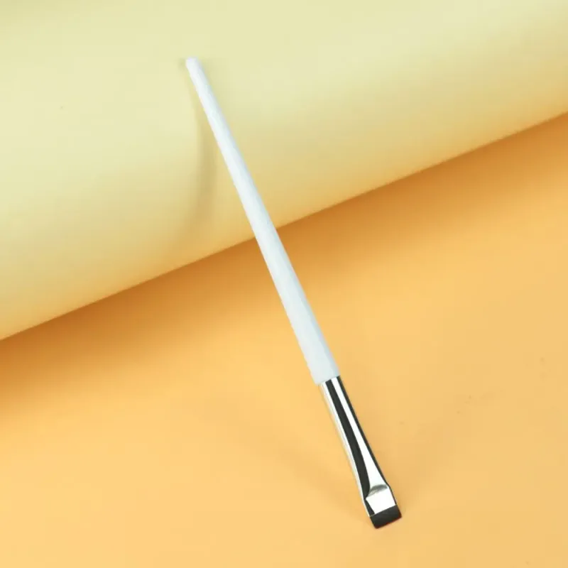 Up ferramenta oblíqua escova de cosméticos beleza lâmina pincéis de maquiagem forro escova de sobrancelha angular fino pincéis de delineador plana escova de sobrancelha — image 15