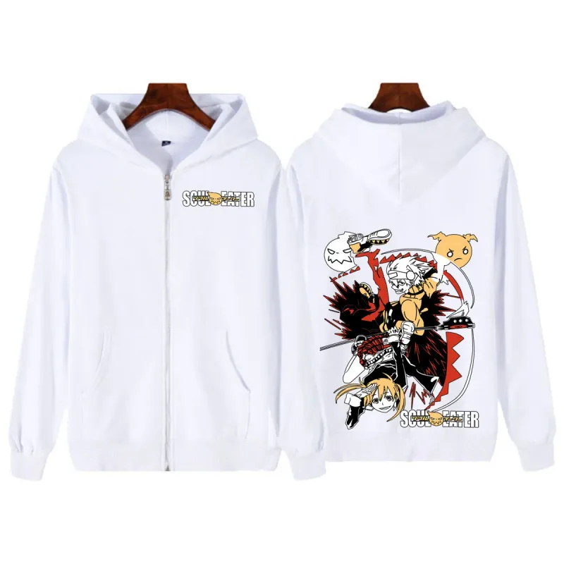 Anime Soul Eater MAKA ALBARN 지퍼 후드 재미 있은 남성 여성 의류 패션 대형 의류 캐주얼 긴 소매 streetwears