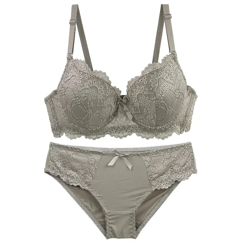 Σετ σουτιέν DainaFang Lace Minimizer 3/4 Cup Push Up Εσώρουχα Πλαϊνή υποστήριξη Αφαιρούμενα λουριά με 3 γάντζους Γυναικεία εσώρουχα — image 5