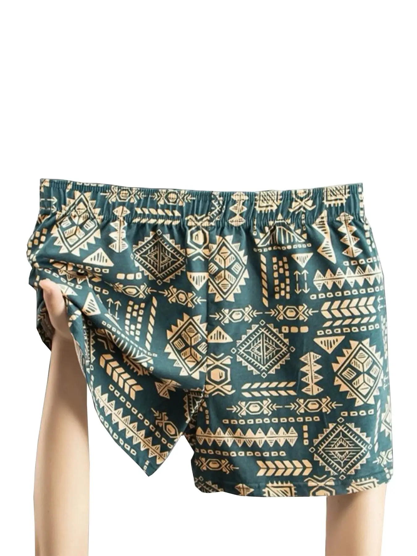 3PCS/SET Retro Ethnic Style Men's Underwear Print Men Boxer Shorts Aro Pants Trendy Casual Home New Breathable Men's Underpant — image 9
