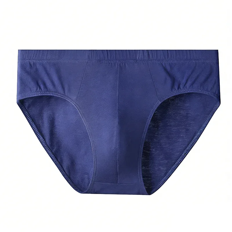 5Pcs Random Color Men's 100% Cotton Breathable Briefs Comfortable Male Underwear Lingerie Sexy Elastic Panties Underpants — image 2