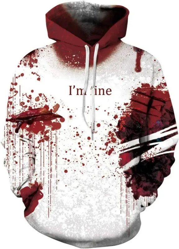 Sudaderas con capucha gráficas para hombre Sudadera con capucha unisex con estampado novedoso, sudadera con estampado 3D y bolsillo, sudadera con capucha gráfica cálida de manga larga Me