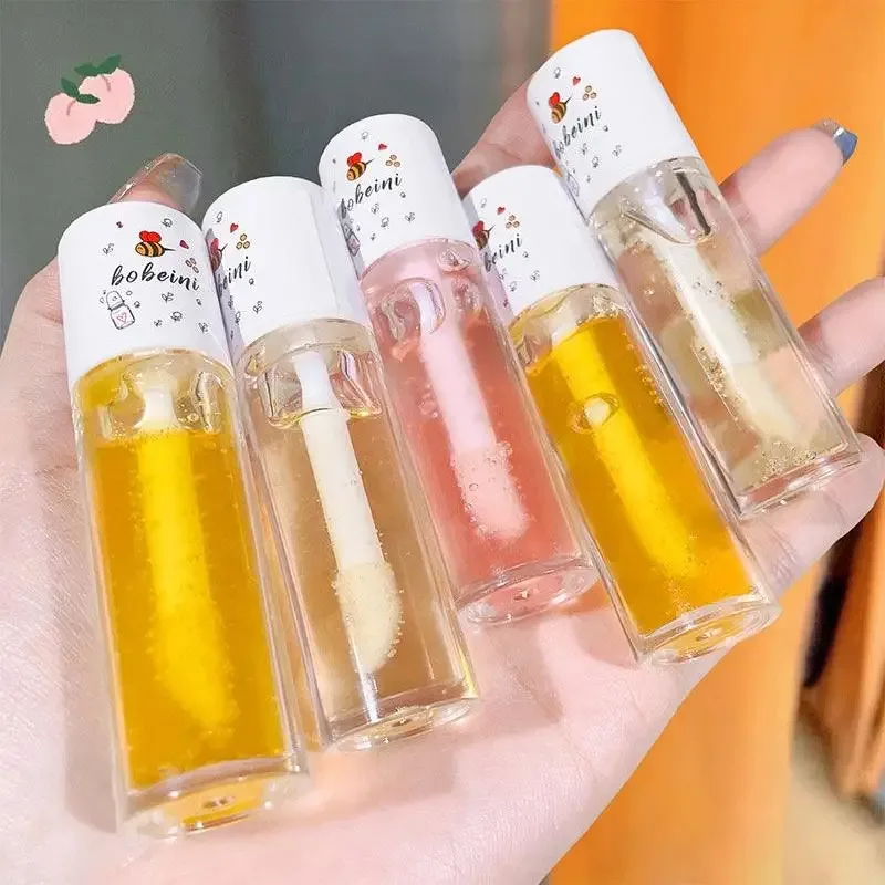 Honey Lip Oil Water Light Transparent Glass Honey Lip Moisturizing Lip Oil Moisturizing Lips Student Affordable