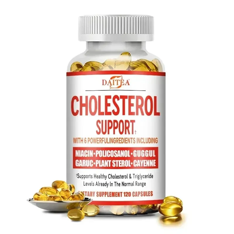 Daitea Cholesterol Support Supplement - Lowers LDL and Triglycerides Immune System Relieves Anxiety Naturally Adrenal Health