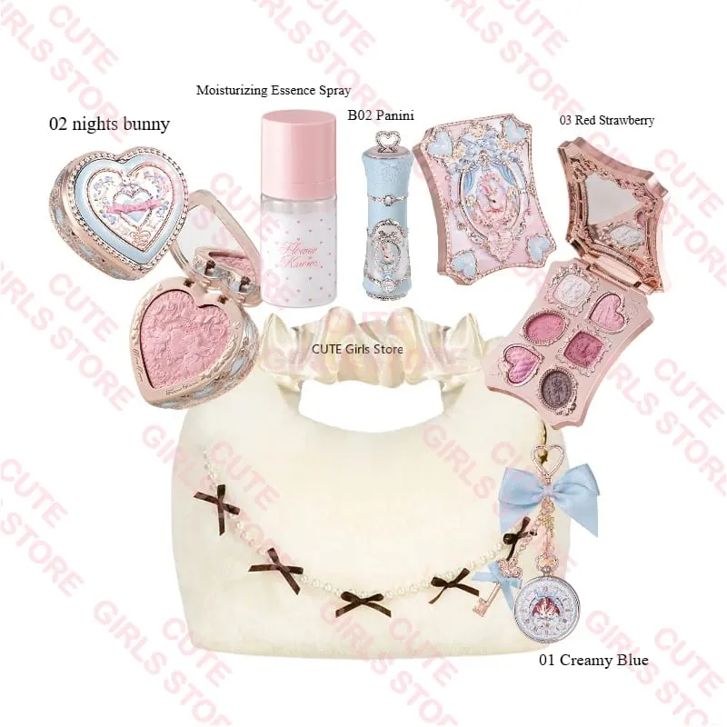 Σετ μακιγιάζ Flower Knows Bunny Garden Collection 6 χρωμάτων παλέτα σκιών ματιών ανάγλυφο Blusher Shine Κιτ κραγιόν Maquiagem