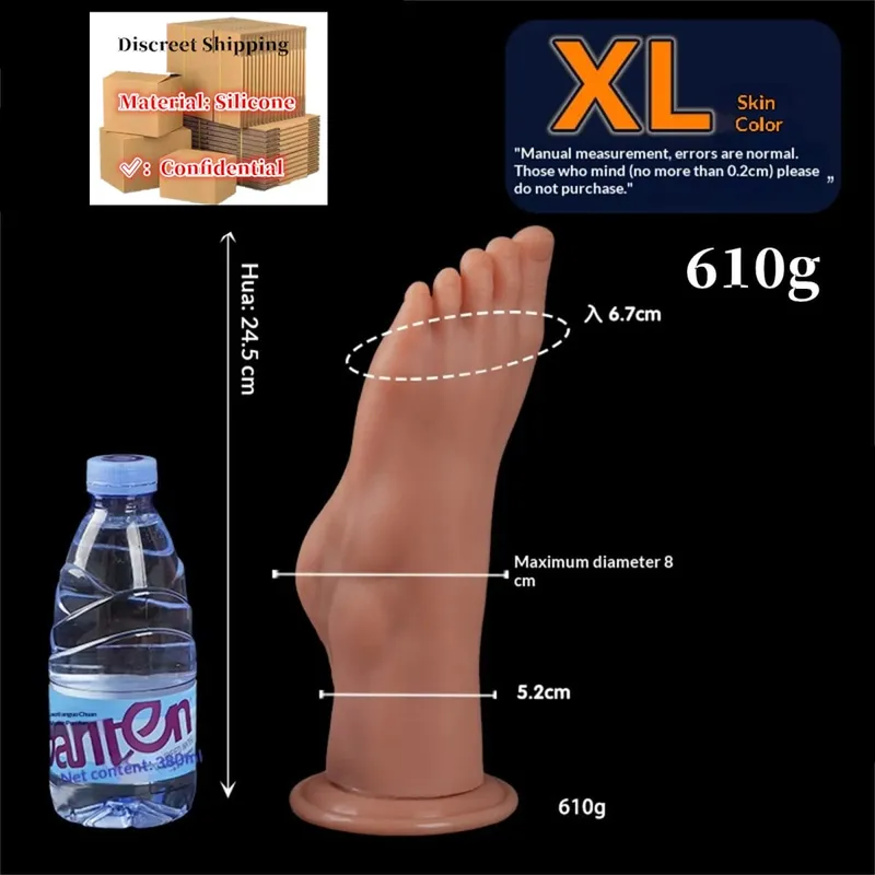 Huge Feet Style Anal Plug Big Silicone Ass ButtPlug Deep Masturbator Dildo Dilator Stimulator Anal Dildo Adult Sex Toy For Women — image 9