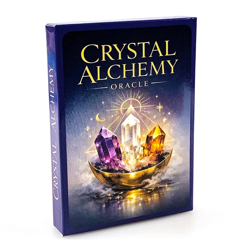 Crystal Alchemy Oracle Cards Divination Deck Crystal Healing Spiritual Guidance Tarot Επιτραπέζιο παιχνίδι For Fate Reading Witchcraft