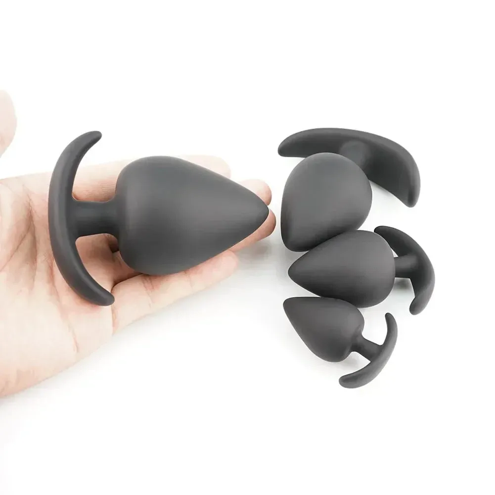 Cheap 4 Size Silicone Big Butt Plug Anal Sex Toys for Adults Men Woman Underwear Buttplug Dildo Masturbador Anus Dilatador