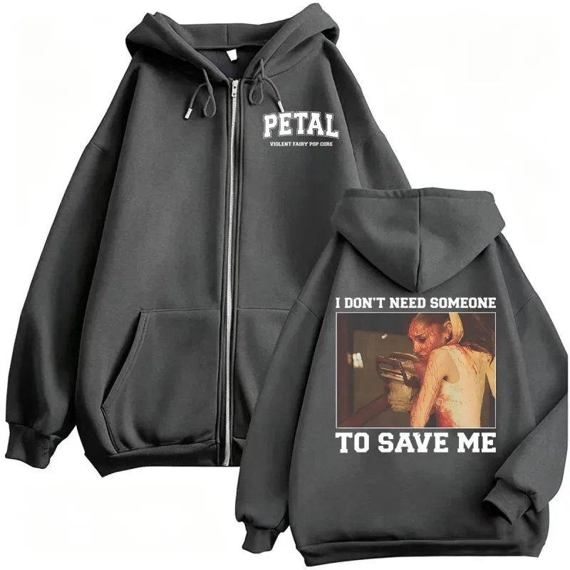 Ariana Grande Petal Core No necesito a alguien para salvar chaqueta sudaderas abrigos hombres mujeres Casual acogedor sudaderas con cremallera de alta calidad