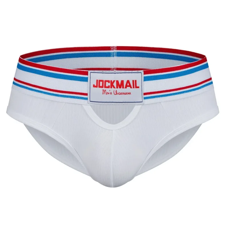 Jockmail Mens Underwear New Arrivalmen Briefs Plaid Pit Cotton Sexyu Bag Front and Rear Openings Cut Outlow Waist Breathable — image 17